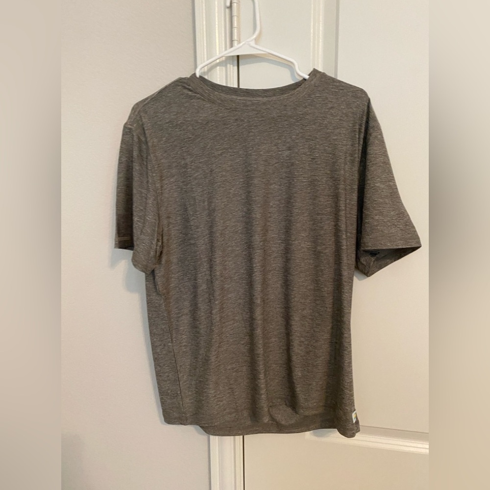 Vuori men short sleeve quick drying Tee grey Heather color size L